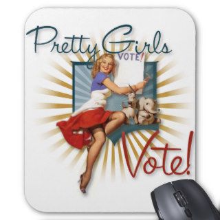 The Kitsch BitschPretty Girls Vote1950's Pin Up Mouse Mats