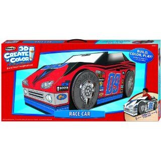 RoseArt 3D Create 'N' Color Cardboard Race Car Coloring and Assembly Set (43468) : Artists Crayons : Office Products