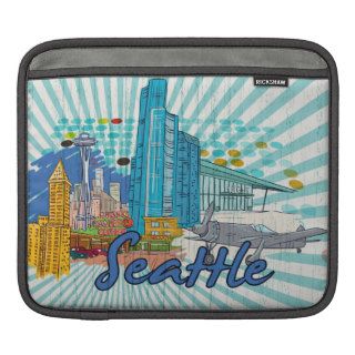Seattle Washington United States Famous Cities iPad Sleeve
