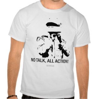 Motor Racing T Shirt   NO TALK, ALL ACTION!