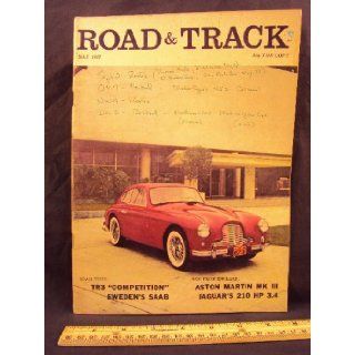 1957 57 May ROAD and TRACK Magazine, Volume 8 Number # 9 (Features: Road Test On Triumph 1750 & Saab 93 Sedan): Road and Track: Books