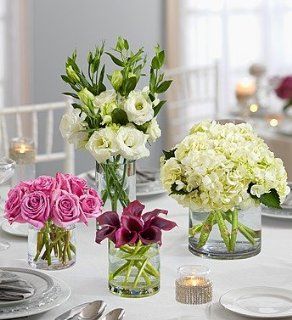 1800Flowers   Purple Elegance Centerpiece Package   Four : Fresh Flowers And Plants Centerpieces : Grocery & Gourmet Food