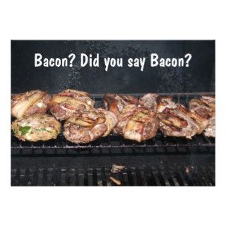 Funny Bacon BBQ party Invitation