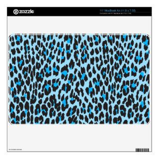 Animal Print, Spotted Leopard   Blue Black MacBook Air Skin
