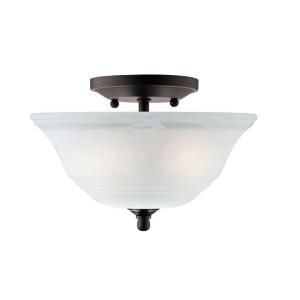 Westinghouse Wensley 2 Light Oil Rubbed Bronze Finish Ceiling Fixture 6622300