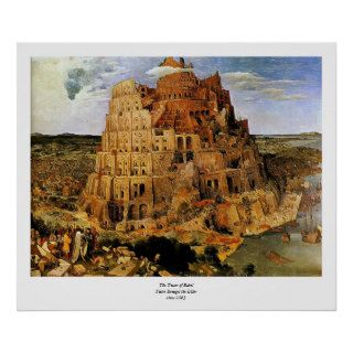 Pieter Bruegel's "The Tower of Babel" (circa 1563) Posters