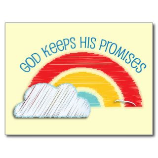 Christian postcard God keeps His promises