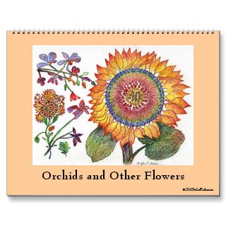 Orchids and Other Flowers Wall Calendar