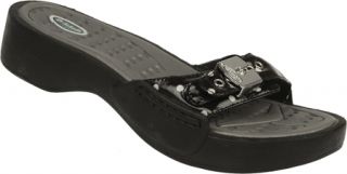 Womens Dr. Scholls Rock   Black Dots Patent PU Sandals