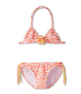 Kate Mack Tahitian Sunset Swim Bikini Girls Swimwear Sets (Coral)