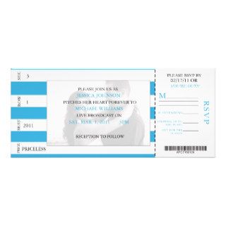 Baseball Ticket Personalized Invite