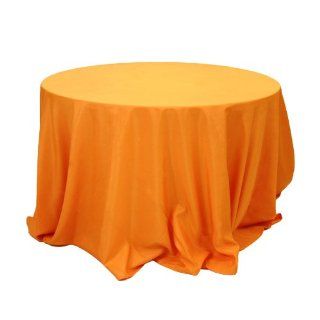 Koyal Wholesale Round Polyester Tablecloth, 108 Inch, Orange: Kitchen & Dining