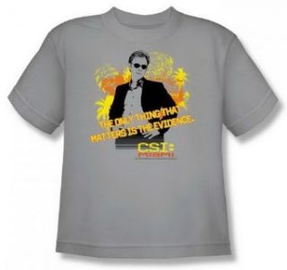Csi Miami Hand On Hips Youth Silver T Shirt CBS127 YT Clothing