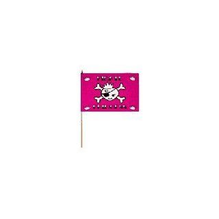 Pink Pirate Princess Skull 12 X 18" Bicycle Safety Flag with Rear Axle Mounting Bracket  Other Products  