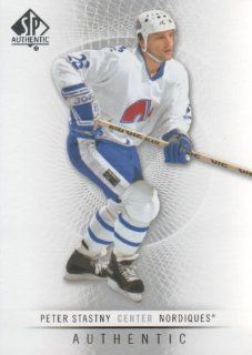 2012 13 Upper Deck SP Authentic Hockey #128 Peter Stastny Quebec Nordiques NHL Trading Card: Sports Collectibles