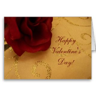Happy Valentine's Day Red Rose Greeting Card