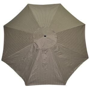 Plantation Patterns 11 ft. Patio Umbrella in Black Textured DISCONTINUED 9111 01450400