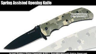 8" Camouflage Sharp Spring Assist Pocket Folding Knife : Hunting Knives : Sports & Outdoors