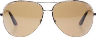 Tom Ford 0035 28H Silver Charles Aviator Sunglasses Polarised Lens Category 3: Tom Ford: Shoes