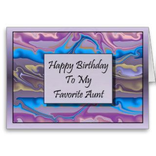 Happy Birthday To My Favorite Aunt Card