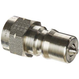 Eaton Hansen ML2K16BS143 316 Stainless Steel ISO B Interchange Hydraulic Fitting, Plug with Valve, 1/4" 19 BSPP Female, 1/4" Body, Fluorocarbon Seal: Quick Connect Hose Fittings: Industrial & Scientific