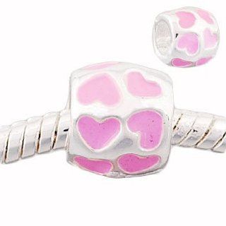 1 X Hidden Gems Silver Plated (151) Spacer Bead, Will Fit Pandora/troll/chamilia Style Charm Bracelet.: Jewelry