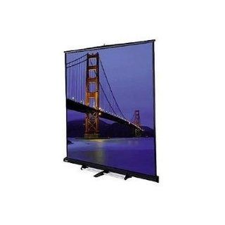 Da Lite Meeting Room Classroom Floor Model C Projection Screen 8' x 8' Matte White: Office Products