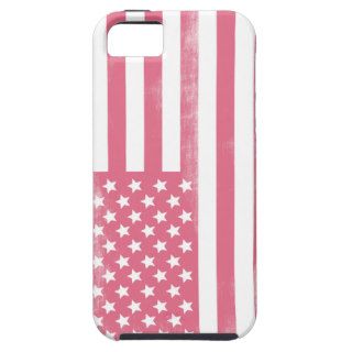 Trendy Pink Grunge American Flag iPhone 5 Covers