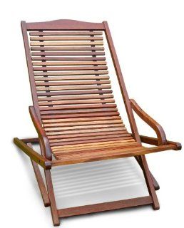 VIFAH V157 Outdoor Wood Reclining Folding Lounge, Natural Wood Finish, 25 by 40 by 28 Inch (Discontinued by Manufacturer) : Patio Lounge Chairs : Patio, Lawn & Garden