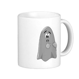 Shh Cartoon Ghost Cute Secret  Halloween Coffee Mug