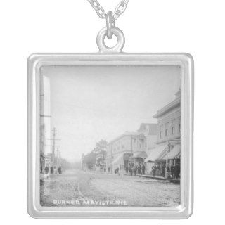 View of Main Street After 1912 Fire Custom Necklace
