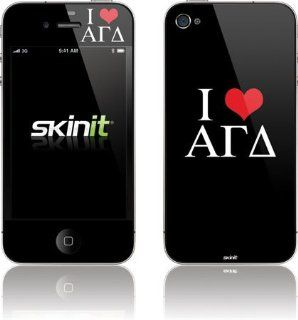 Alpha Gamma Delta   I Love AGD   Black   iPhone 4 & 4s   Skinit Skin: Cell Phones & Accessories