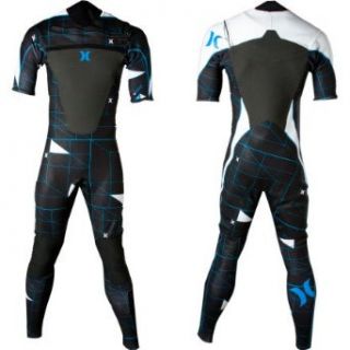 Hurley   Fusion 2/2 Chest Zip Mens Full Suit, Size: Small, Color: Cyan : Athletic Technical Swimsuits : Sports & Outdoors