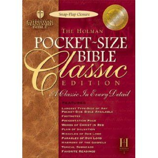 Pocket Size Bible Classic Edition: Holman Christian Standard Bible, Pecan, Bonded Leather, Slide Tab: Broadman & Holman Publishers: 9781586400538: Books