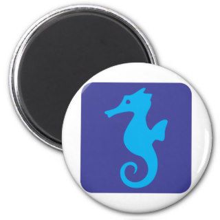 Cute Seahorse Icon Fridge Magnet