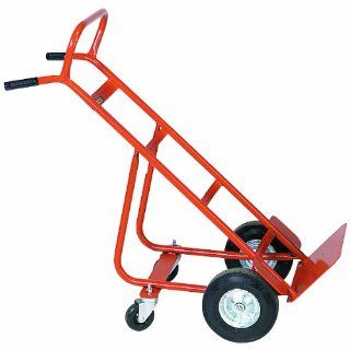 Wesco 210125 Series 186 Steel Heavy Duty Hand Truck with Utility Bar Handle, Semi Pneumatic Wheels, 800 lbs Load Capacity, 20 1/2" Width x 48" Height x 25" Depth Inclined Hand Truck