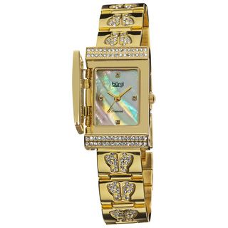 Burgi Women's Diamond Butterfly Cover Quartz Watch Burgi Women's Burgi Watches