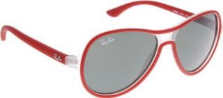 Ray Ban Junior 9055 194/71 Red 9055 Aviator Sunglasses Size Youth: Ray Ban Junior: Clothing