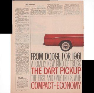 Dodge Dart Pickup Truck 1961 Model 2 Page 1960 Antique Automobile Advertisement  Prints  