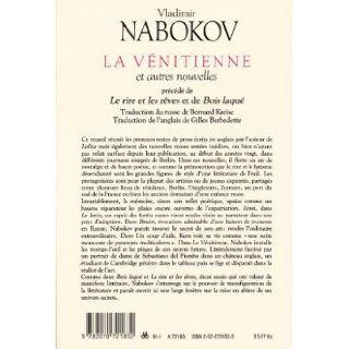 La venitienne et autres nouvelles/le rire et les reves/bois laque (French Edition): Vladimir Vladimirovich Nabokov: 9782070721832: Books