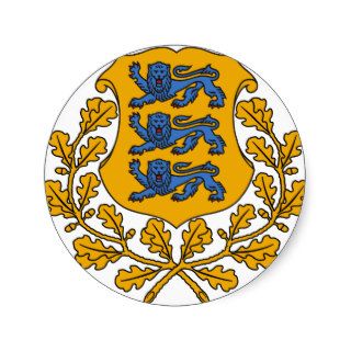 Estonia Coat of arms EE Round Sticker