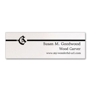Gothic Letter "G" Classic English Initial Business Card Templates