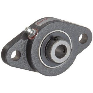 Browning VF2S 236 Normal Duty Flange Unit, 2 Bolt, Setscrew Lock, Regreasable, Contact and Flinger Seal, Cast Iron, Inch, 2 1/4" Bore, 7 15/16" Bolt Hole Spacing Width, 9 1/4" Overall Width Flange Block Bearings