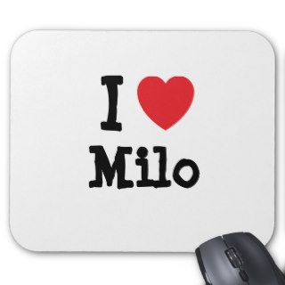 I love Milo heart custom personalized Mouse Mat