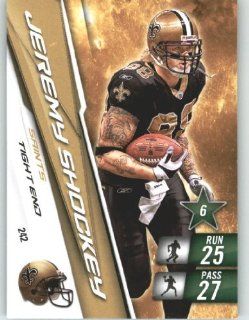 2010 Panini Adrenalyn XL NFL Football Trading Card # 242 Jeremy Shockey   New Orleans Saints in Protective Screwdown Case!: Sports Collectibles