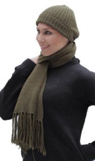 Superfine Alpaca Wool 2 Piece Knitted Beanie Hat & Scarf Set, Leaf Green at  Mens Clothing store: Skull Caps