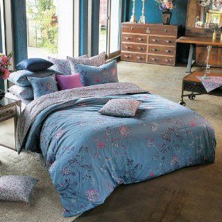 1100TC Sateen Vintage Blue, Purple & Hot Pink Floral Duvet Cover Set   Queen   Pink And Purple Queen Bed Sets