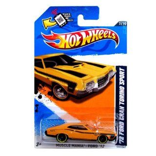 Hot Wheels Yellow Black Trim 72 1972 Ford Gran Torino Sport Muscle Mania Ford 2012 7 of 10 117/247: Toys & Games