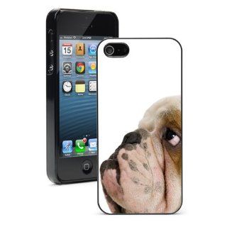 Apple iPhone 4 4S 4G Black 4B429 Hard Back Case Cover Color Cute English Bulldog Face Side View: Cell Phones & Accessories
