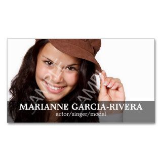 Actor Double Headshot Transparent Panel Business Card Templates